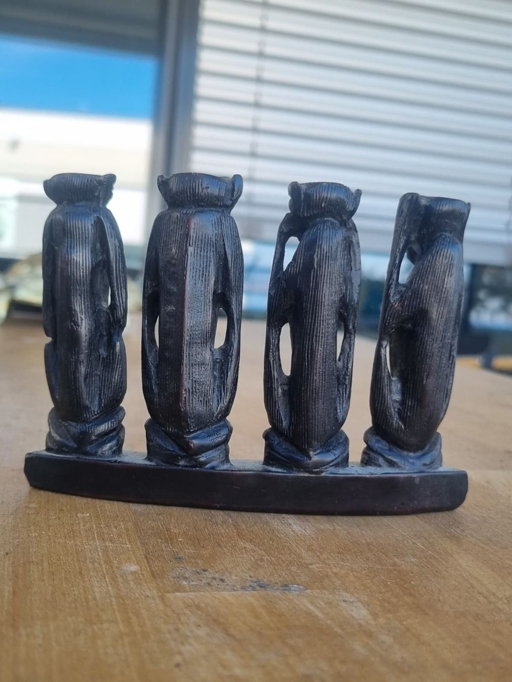 Statuette: Holzfigur 4 Affen Set geschnitzt Dekoration – Usato da Zug venduto da Quantipus 2