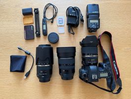 Canon EOS 6D inkl. 3 Objektiven & Zubehör