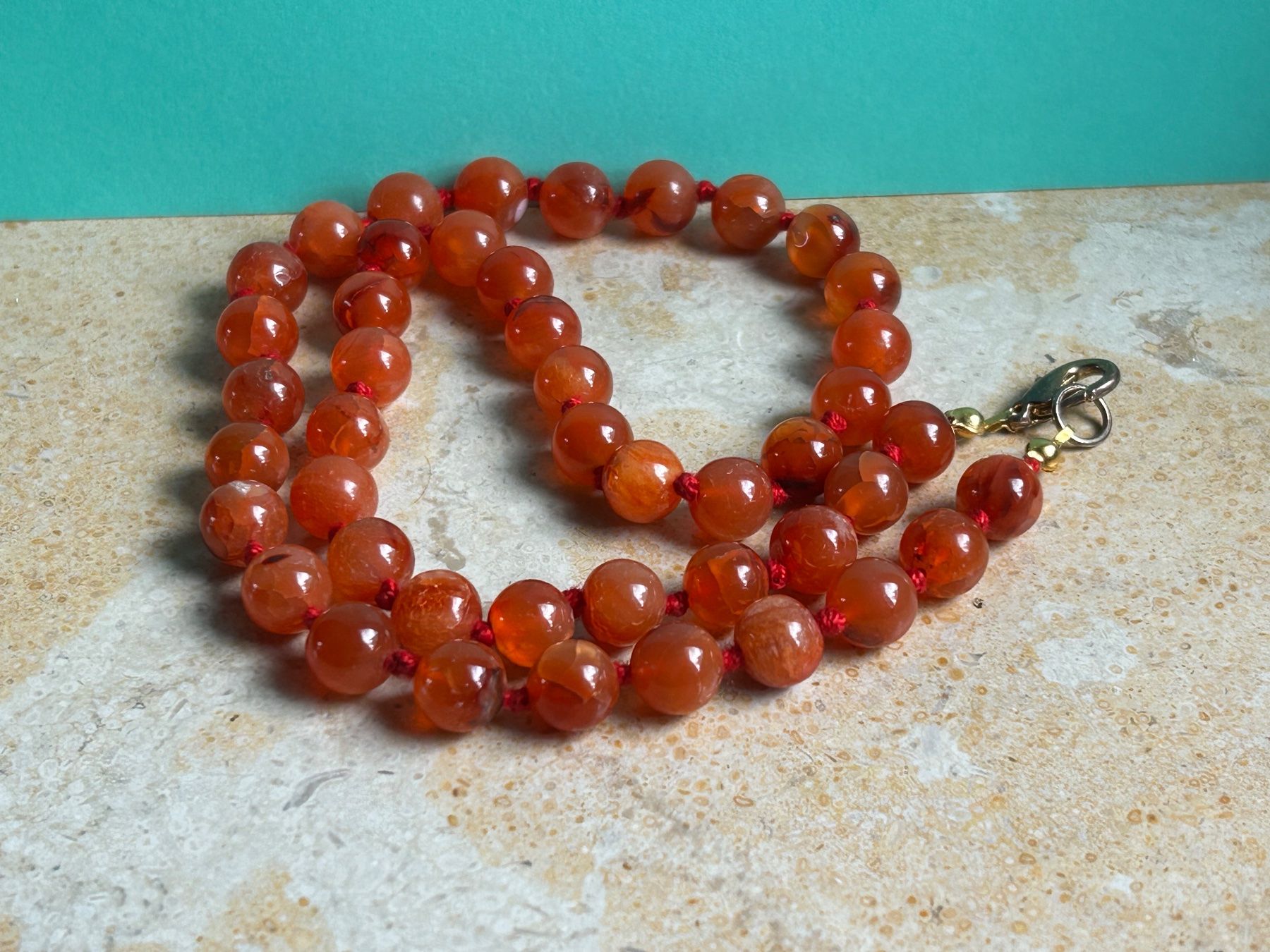Ketten: Karneolkette orange-rot (46 cm) – Gebraucht aus Dittingen von Bijoubelle 1