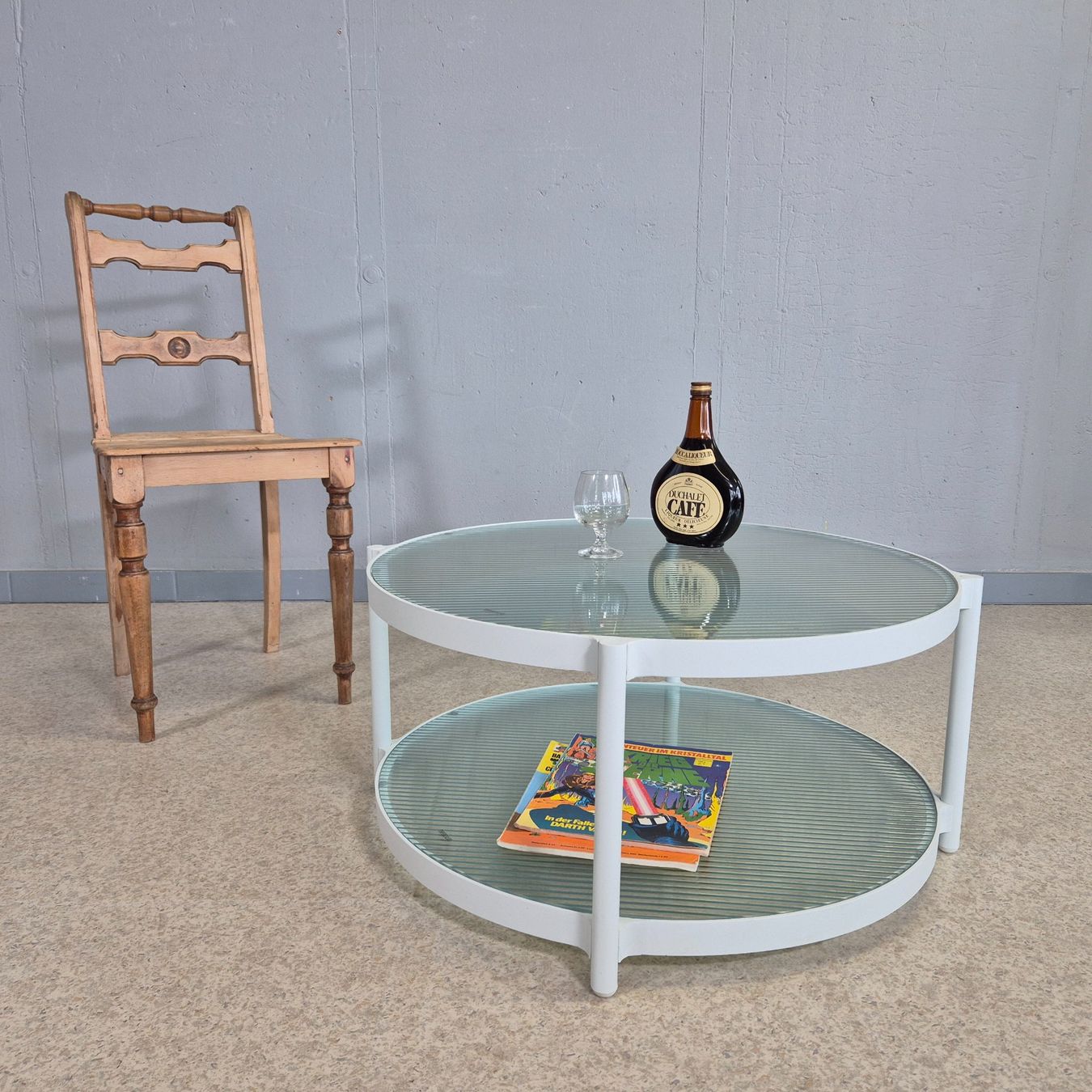 Tische: Couchtisch Salontisch Tisch mit Glasablage Metall – Gebraucht aus Nottwil von Wondewa-Shop 4