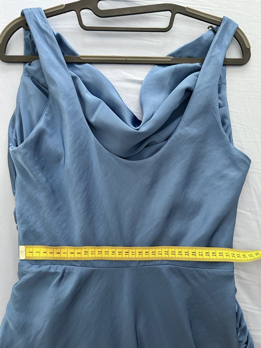Abercrombie Vestiti: Edles Abendkleid, Satin, blau, Gr. S – Nuovo (secondo la descrizione) da Spiez venduto da gerybe 3