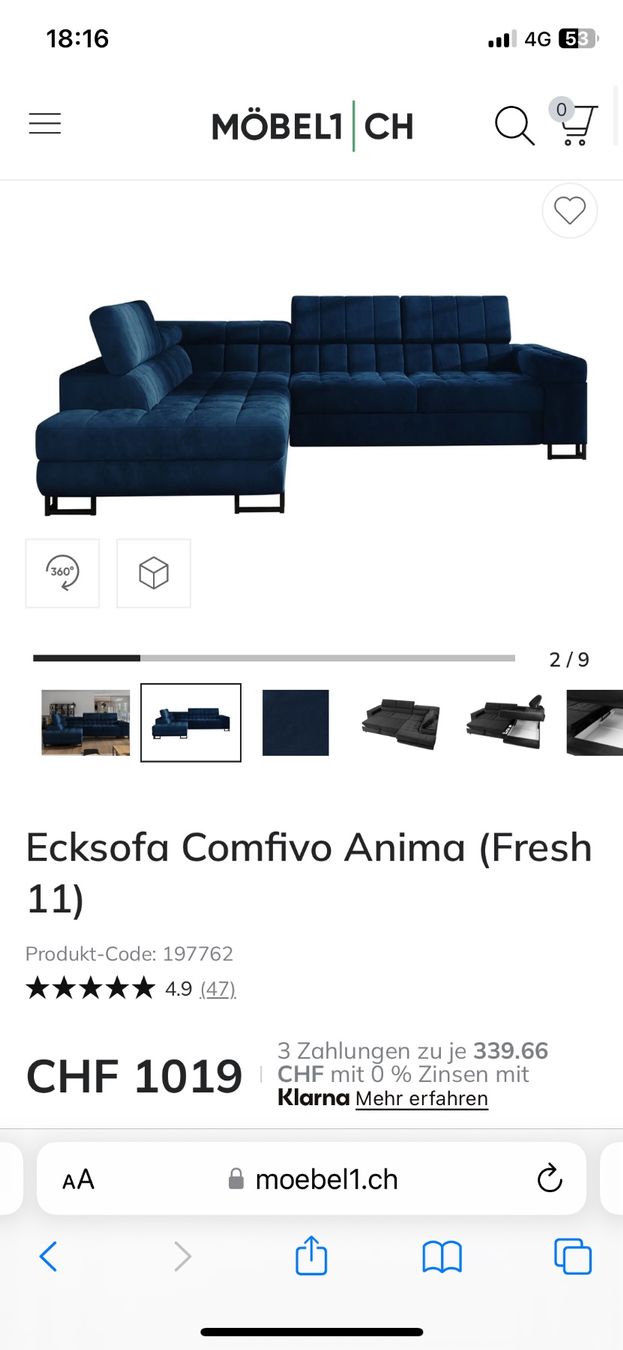 Conforama Sofas: Canapé – Gebraucht aus Delémont von fab_y5mh 1