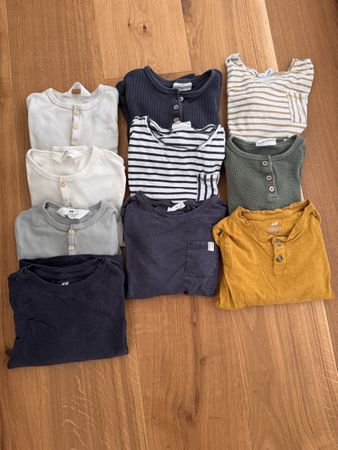 Langarmshirts, Henleyshirts langarm, Grösse 110/116, 10Stk