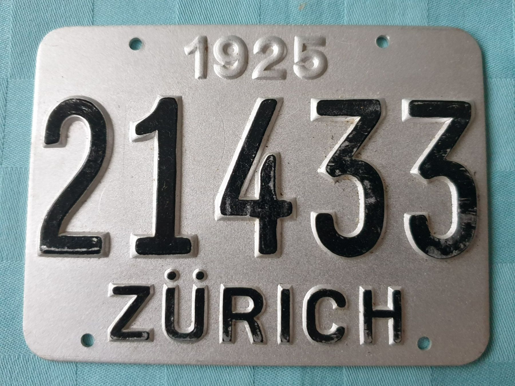 Insegne: Velonummer ZÜRICH 1925 – Usato da Mörschwil venduto da spirspi