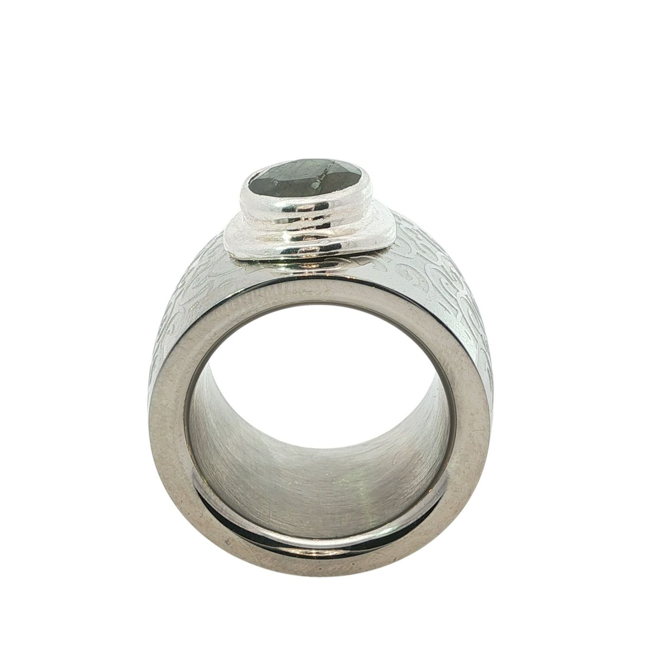 Olga Ribler Anelli: Statement Edelstahl Ring Grösse 58, Labradorite – Nuovo (secondo la descrizione) da Luzern venduto da Schmuckoutlet 2