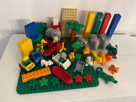 LEGO Duplo Safari Tiere und Fahrzeuge Konvolut guter Zustand