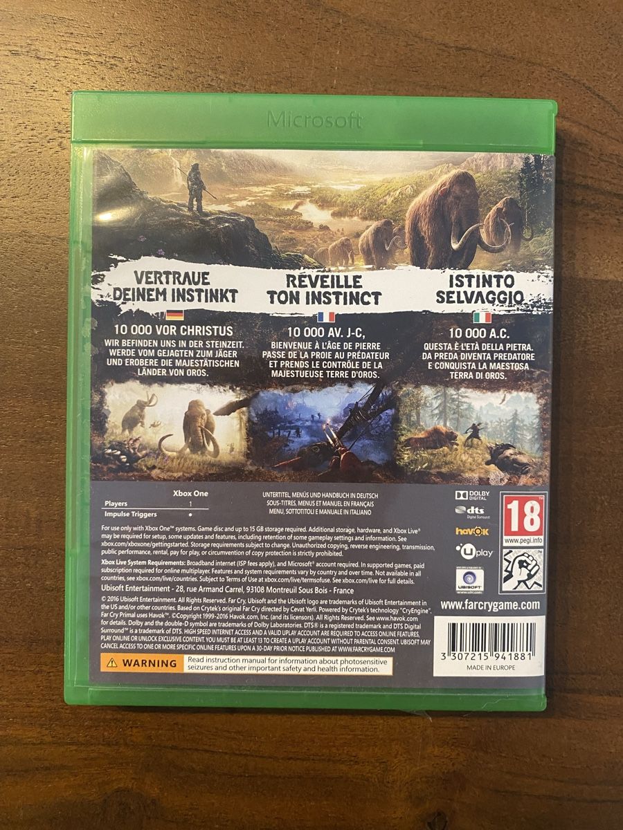 Microsoft Spiele: Farcry Primal für Xbox One – Gebraucht aus Thunstetten von Virus_33 2