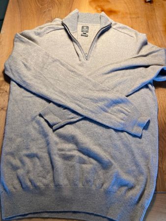 Maglione Manor uomo con zip collo blend cashmere