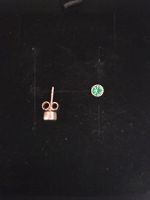 Ohrstecker roségoldfarbig mit grünem Stein