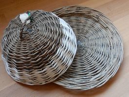 Korb / Deckelhaube gross shabby chic NEU Natur Dekoration
