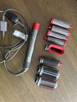Dyson Airwrap Haarstyler grau rot mit Zubehör gebraucht