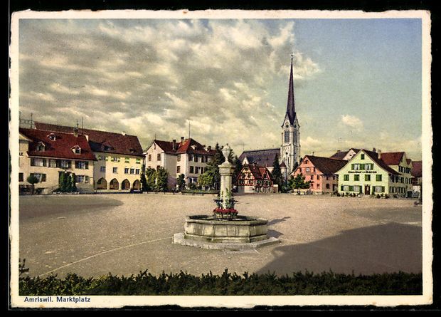 Cartoline postali: AK Amriswill, Marktplatz – Usato da Berlin venduto da bartko-reher