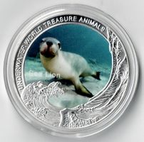 Sea Lion_Underwater World Treasure Animals_Gedenkmedaille