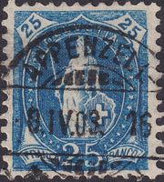 APPENZELL: 73E mit zentrischem Vollstempel: 8.APR.1903