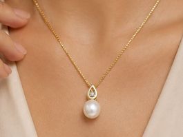 Perlenanhänger Schmuck Geschenk Gold 333