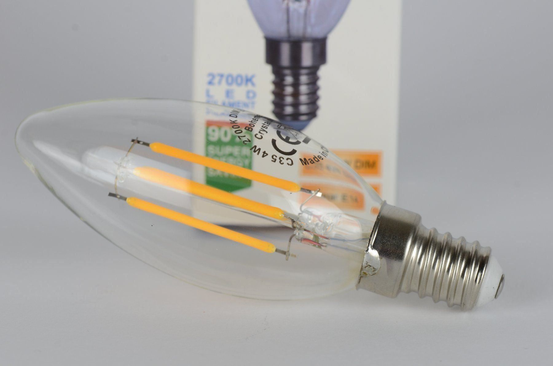 Lampade: LED E14 4 Watt dimmbar 2700K, Kerzenform – Nuovo e nell'imballaggio originale da Glattfelden venduto da Bohemiancrystal 1