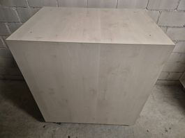 Arbeitsfläche auf Rollen mit seitl. Ablagenischen