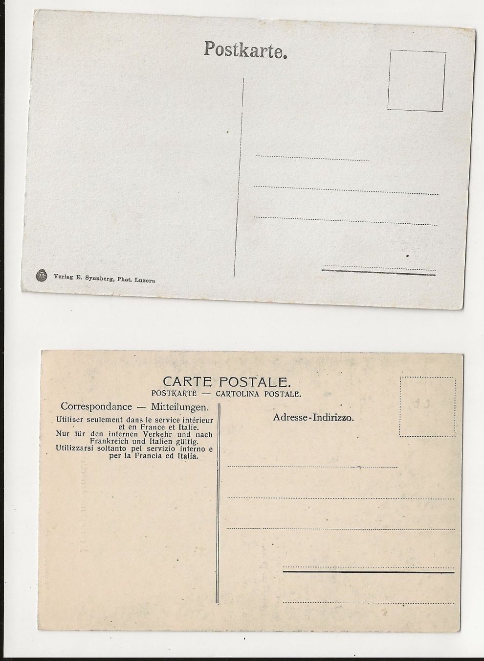 Cartoline postali: AK ca. 1920 2 x Aareschlucht Meyringen – Usato da Greifensee venduto da 315WDO 1