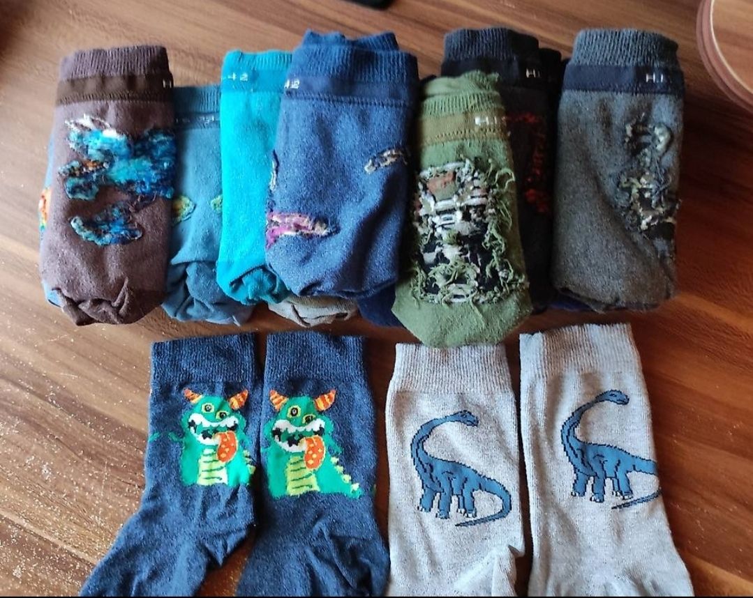 Socken: Dino/Drachen Socken lang – Gebraucht aus Othmarsingen von HBN