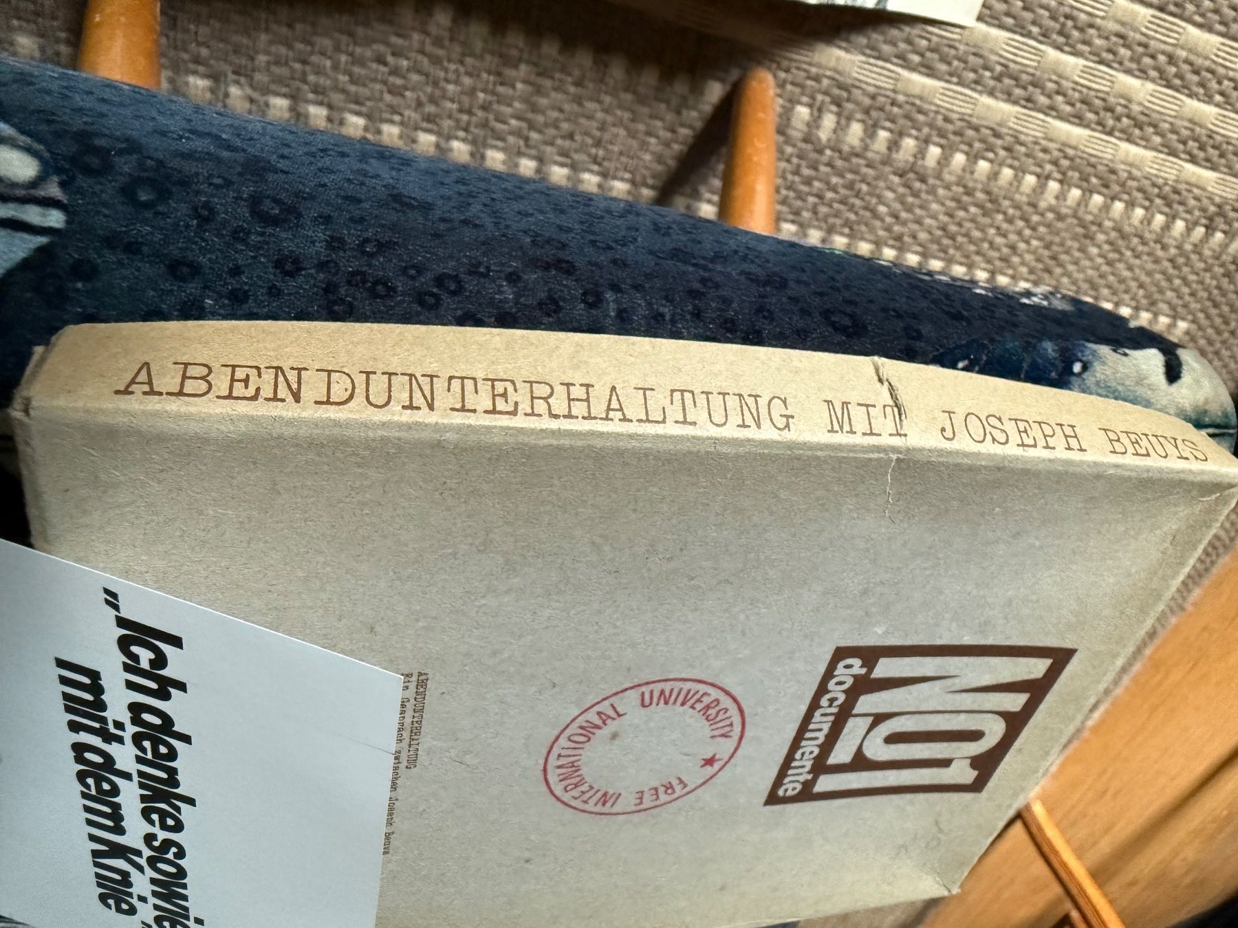 Libri: Abendunterhaltung mit Joseph BEUYS nummeriert No1 Documente – Usato da Bern venduto da Jwpm66 2