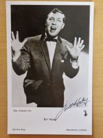 Bill Haley, Original Autogramm auf Postkarte in s/w