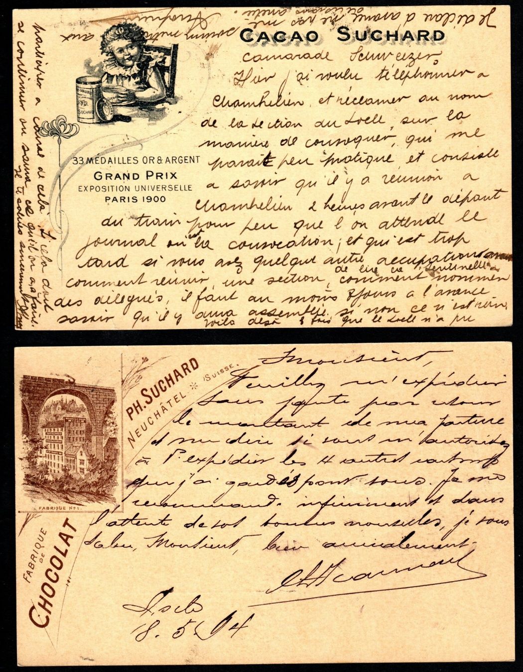 Tutti i francobolli: 4 verschiedene Suchard Ganzsachen – Nuovo e nell'imballaggio originale da Zürich venduto da Alain-Phila 3