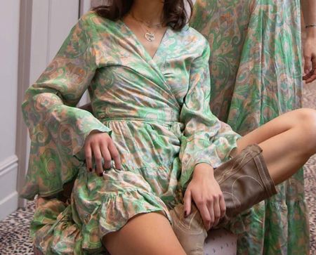 Sommerliches Wickelkleid von ciao. Boho style One Size