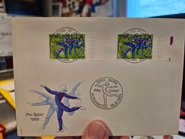 Pro Sport 1989 FDC  mit ET VOLL TAB RAR!! -> nur 1.80 !