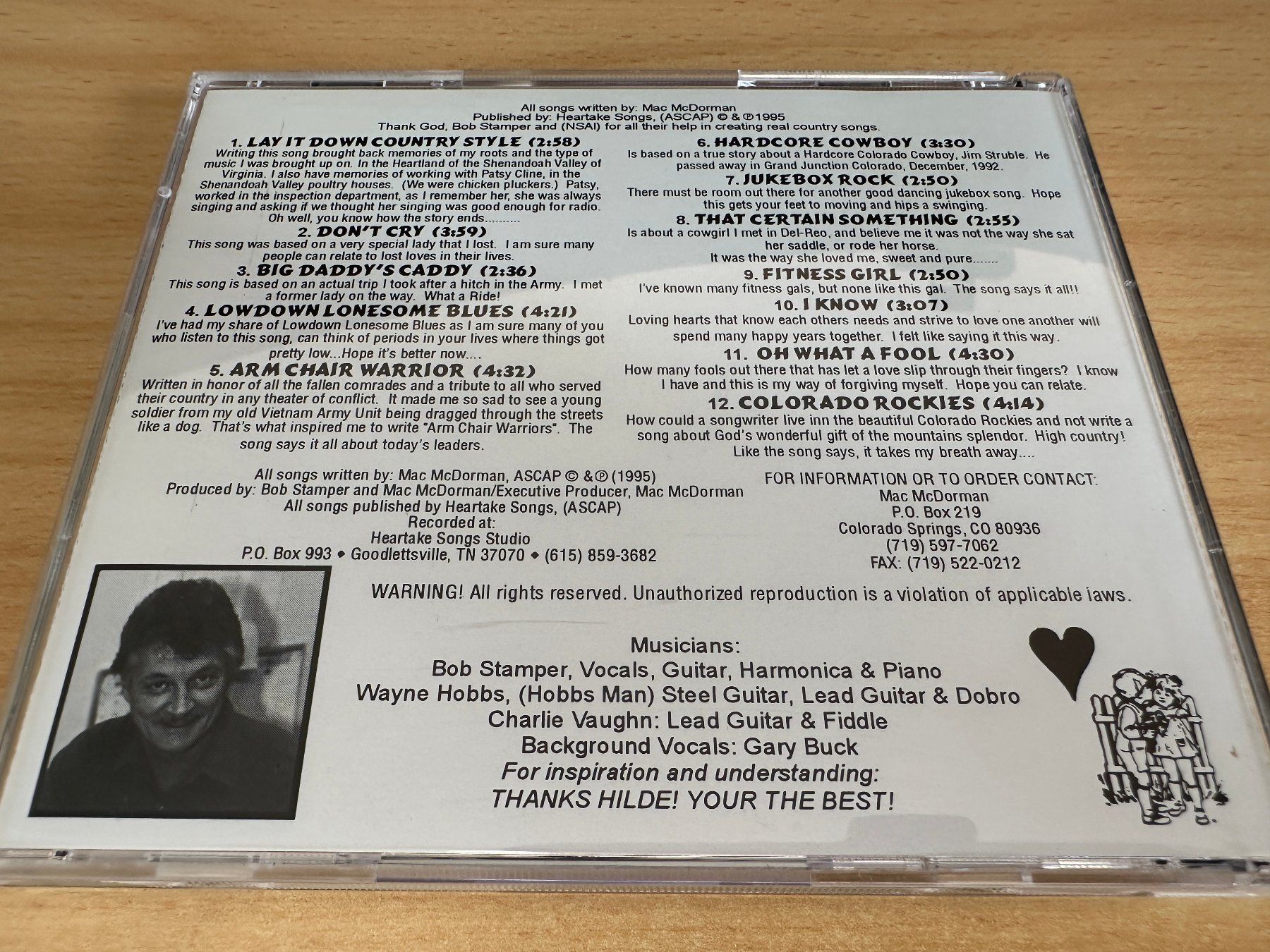 CD: Bob Stamper – Lay It Down Country Style – Usato da Rikon im Tösstal venduto da Alpenmutz 1