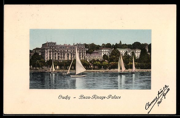Cartoline postali: AK Ouchy, Beau-Rivage-Palace – Usato da Berlin venduto da bartko-reher