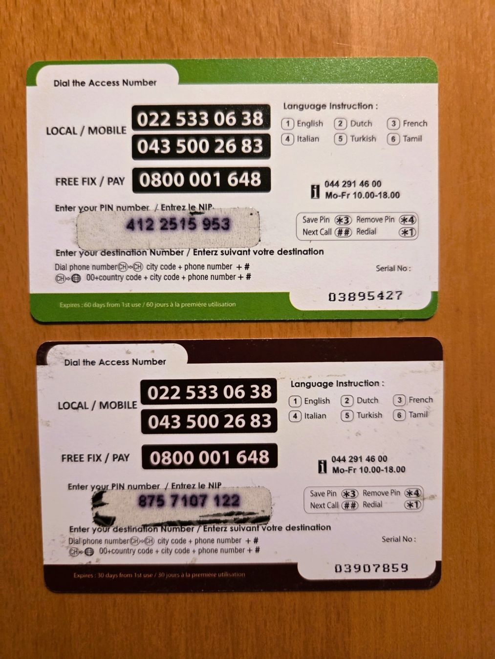 Schede telefoniche: DIVERSE - PREPAID - SCHWEIZ – Usato da Brüttisellen venduto da Nighttrain 1