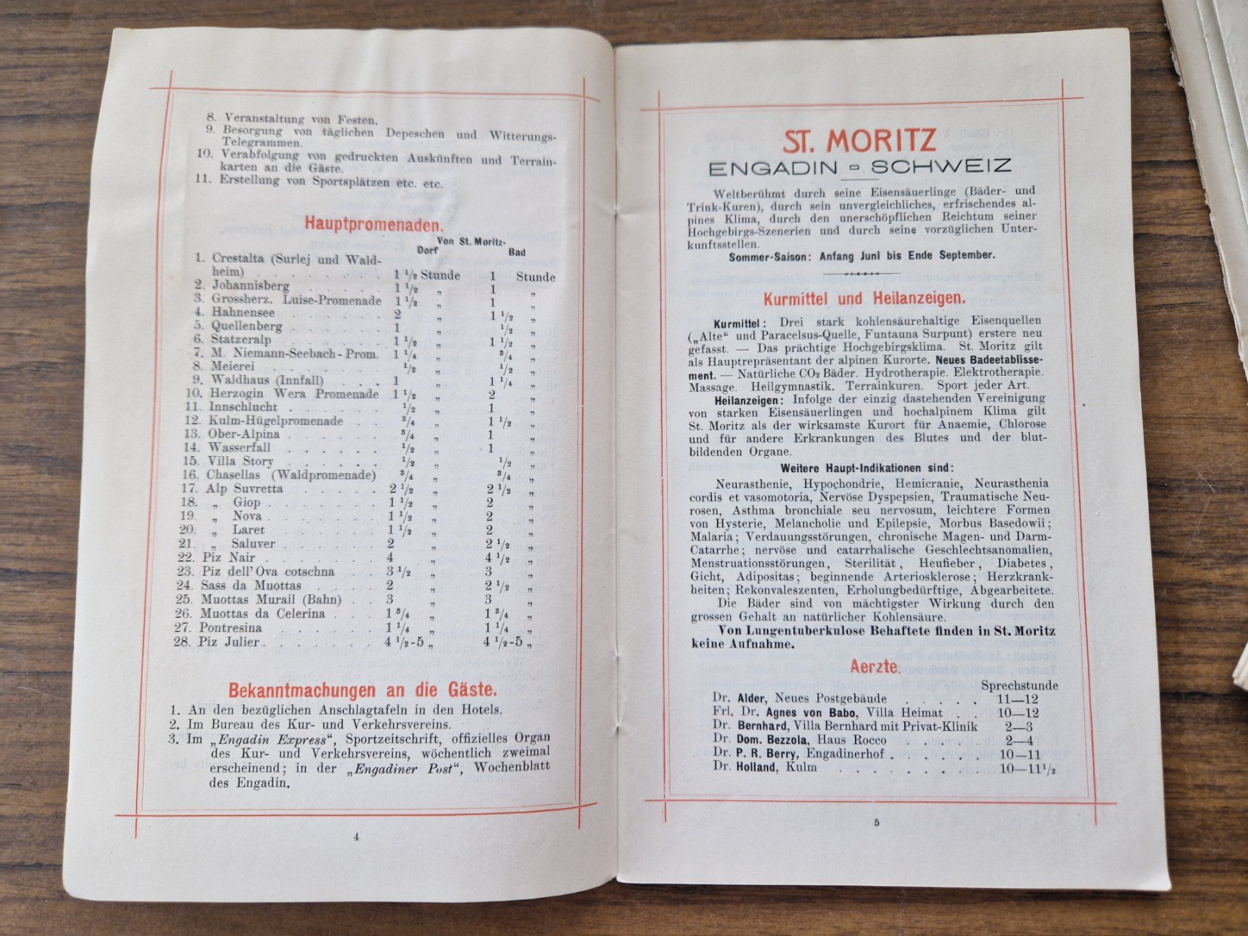 Documenti: Broschüre St. Moritz mit 2 Karten um 1910 – Usato da Mörschwil venduto da aik_x8mc 5