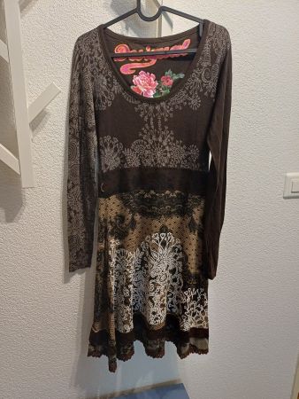 Desigual brown spring/ summer dress S/M size