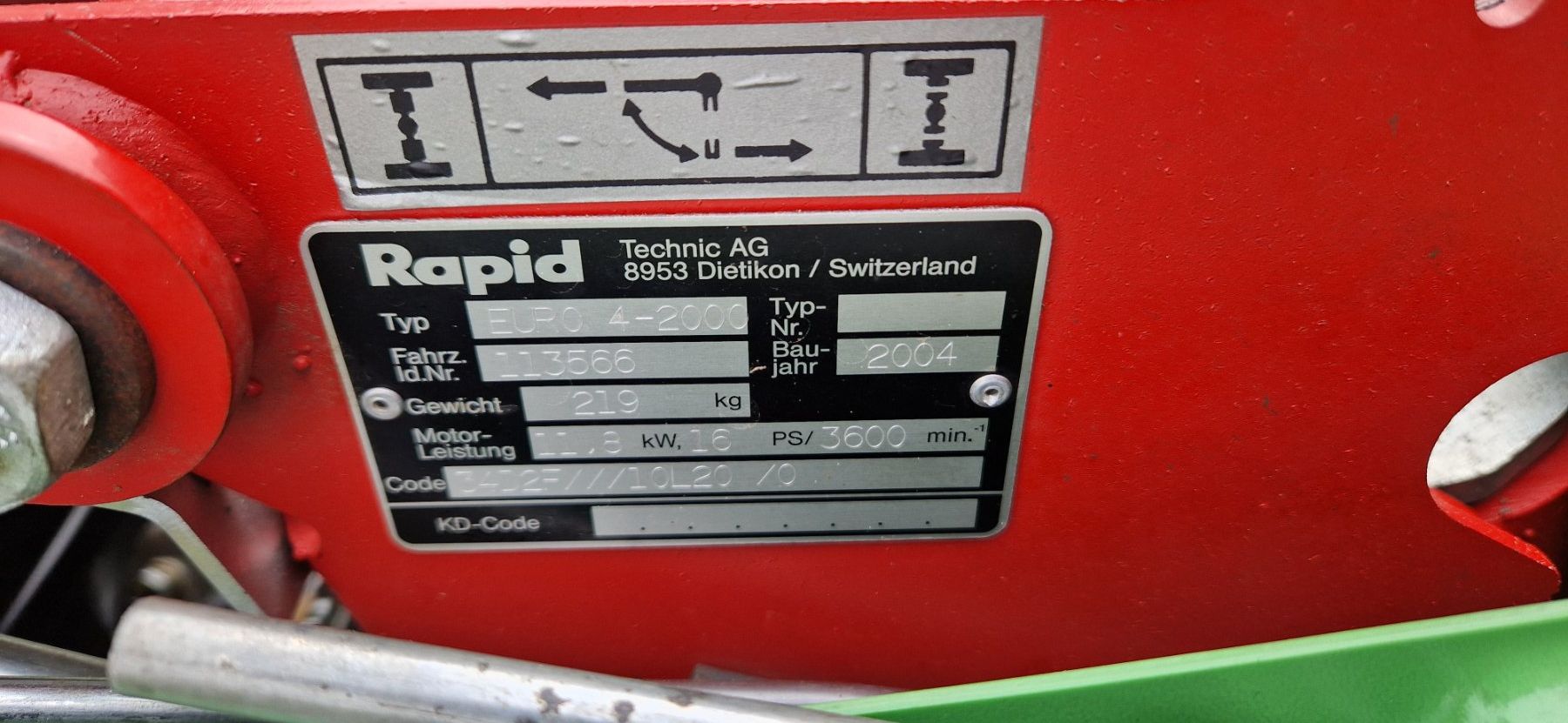 Rapid Tutte le macchine: Motormäher Rapid Euro 4 – Usato da Escholzmatt venduto da Steyen... 7