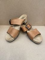 Softclox Holz-Sandalen mit Leder, Gr. 38, wie neu!