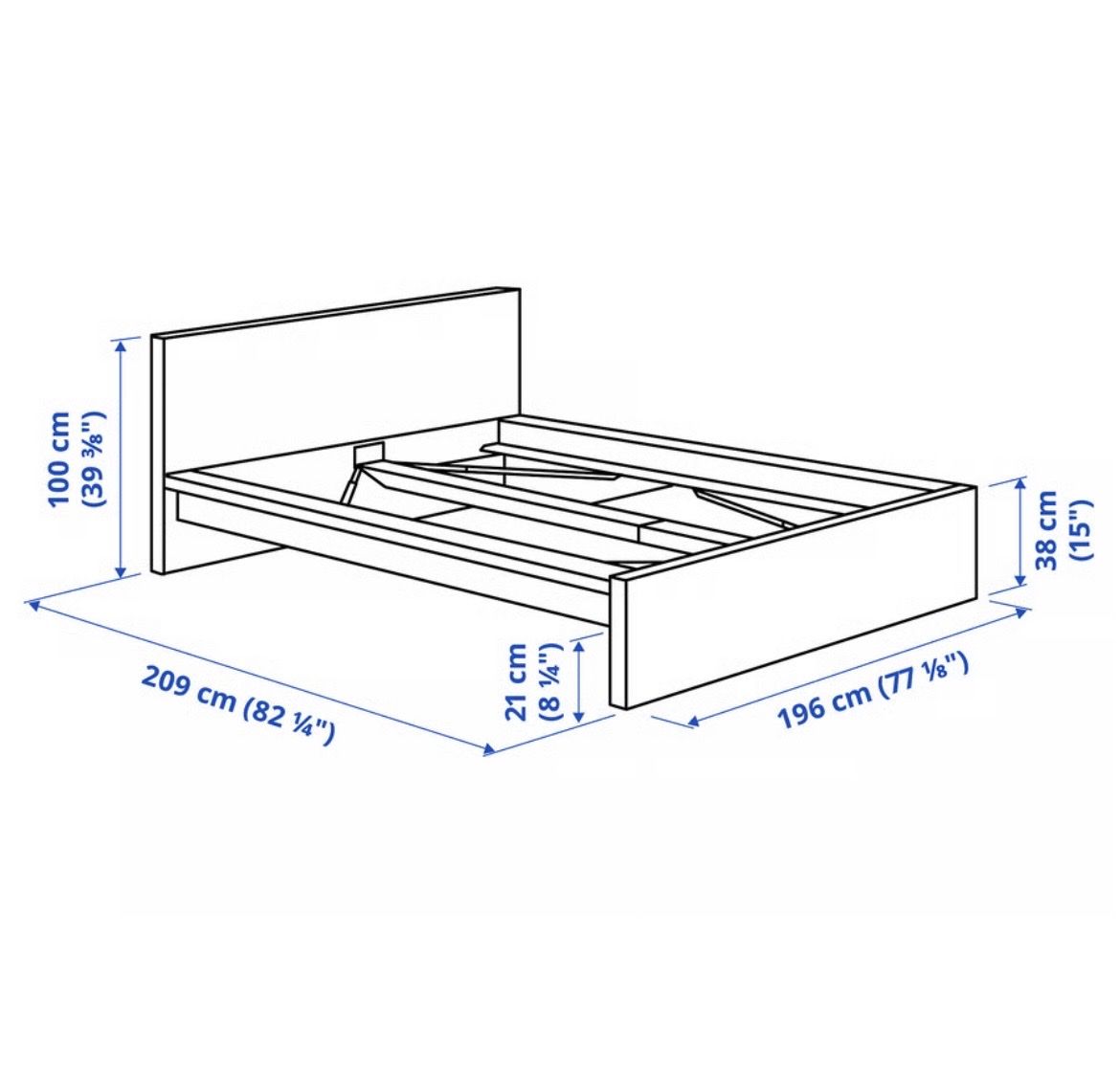 Betten: Ikea MALM bed frame 180x200 cm – Gebraucht aus Schlieren von dev_fg59 2