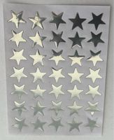 Silberne Sterne Sticker selbstklebend