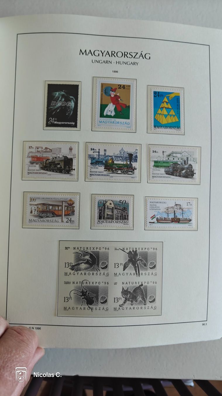 Alle Briefmarken: Timbres : collection Hongrie – Gebraucht aus Thônex von Jan-Nemar 1