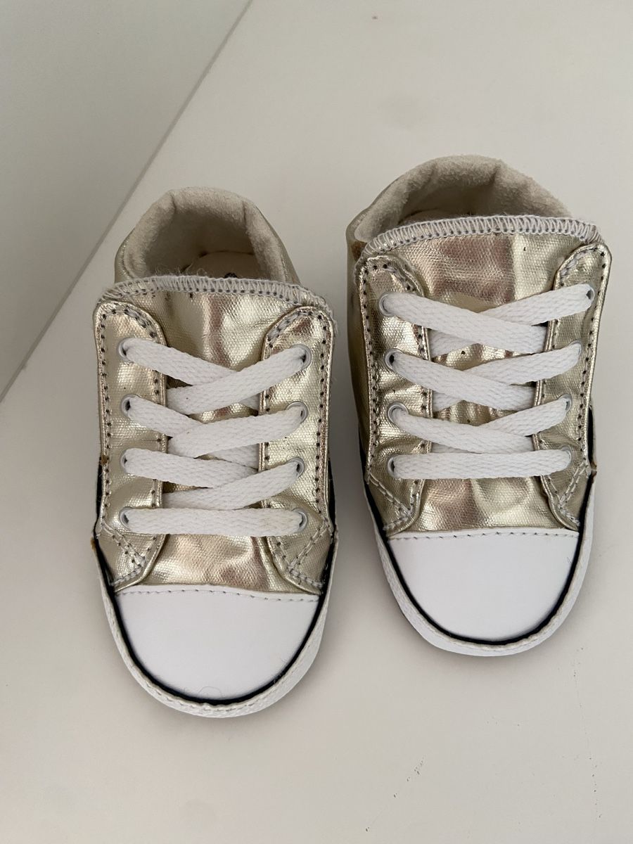 Converse Herrenschuhe: Baskets bébé Converse dorées état neuf – Neu (gemäss Beschreibung) aus Bouveret von lescopinesdabords 2