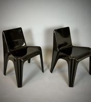 Bofinger Stuhl BA 1171 – Designklassiker, 3 Stück, Schwarz