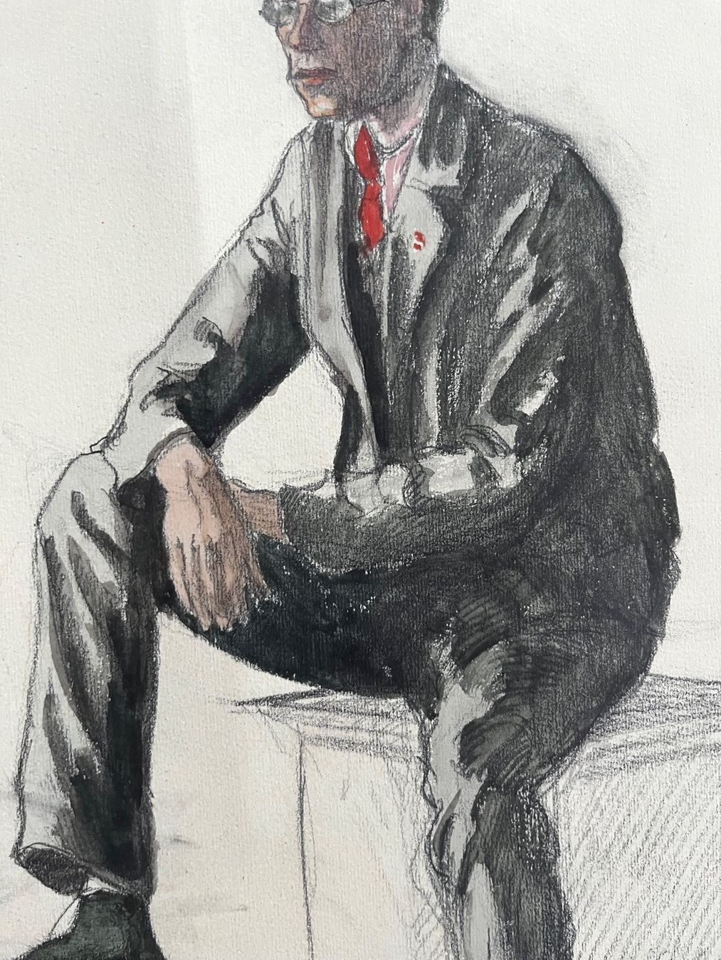 Dipinti: Fritz Bernhard ORIGINAL ZEICHNUNG MISCHTECHNIK SIGNIERT – Usato da Gersau venduto da kunst-online 2