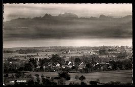 AK Gingins, Village, église, lac et chaîne de montagnes