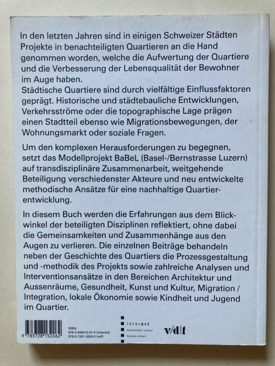 Bücher: Projekt BaBeL Quartiersentwicklung Luzern Einblicke – Gebraucht aus Zürich von 000rk 1