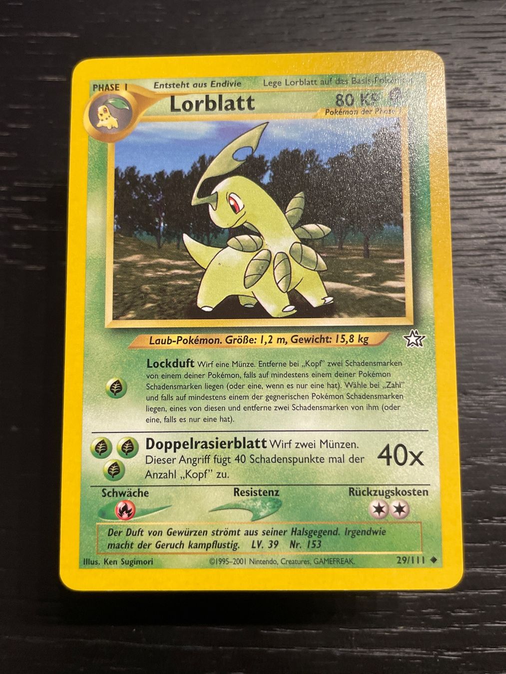 Pokémon Sammelbilder & Trading cards: Pokemon Lorblatt 29/111 neo Genesis – Gebraucht aus Hugelshofen von Suimosa