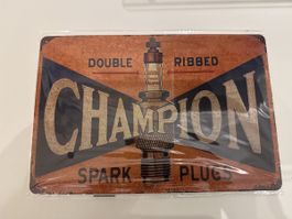 Champion Spark Plugs Blechschild Vintage Deko Schild