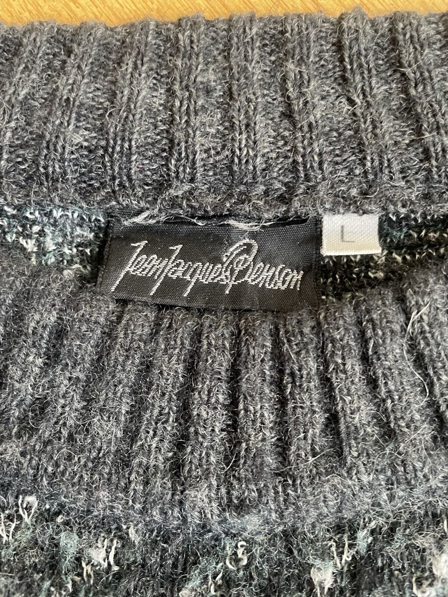 Maglioni & Felpe: Vintage Pullover Jean Jacques Benson gemustert grau Grösse L – Usato da Fribourg venduto da Mymikrakra01 3
