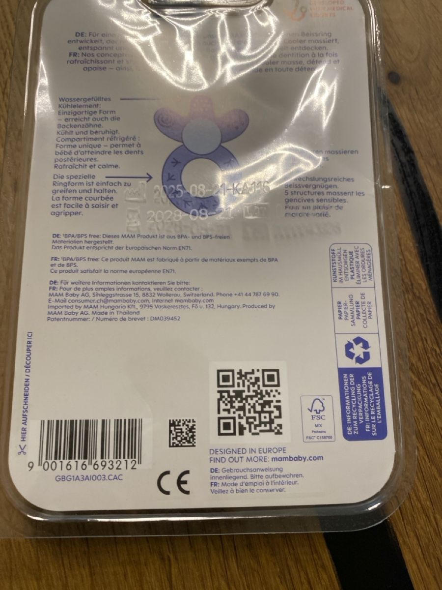 Mam Succhiotti & catenelle porta ciuccio: MAM Beissring Cooler Neu & OVP – Nuovo e nell'imballaggio originale da Rupperswil venduto da ang_v2m8 1