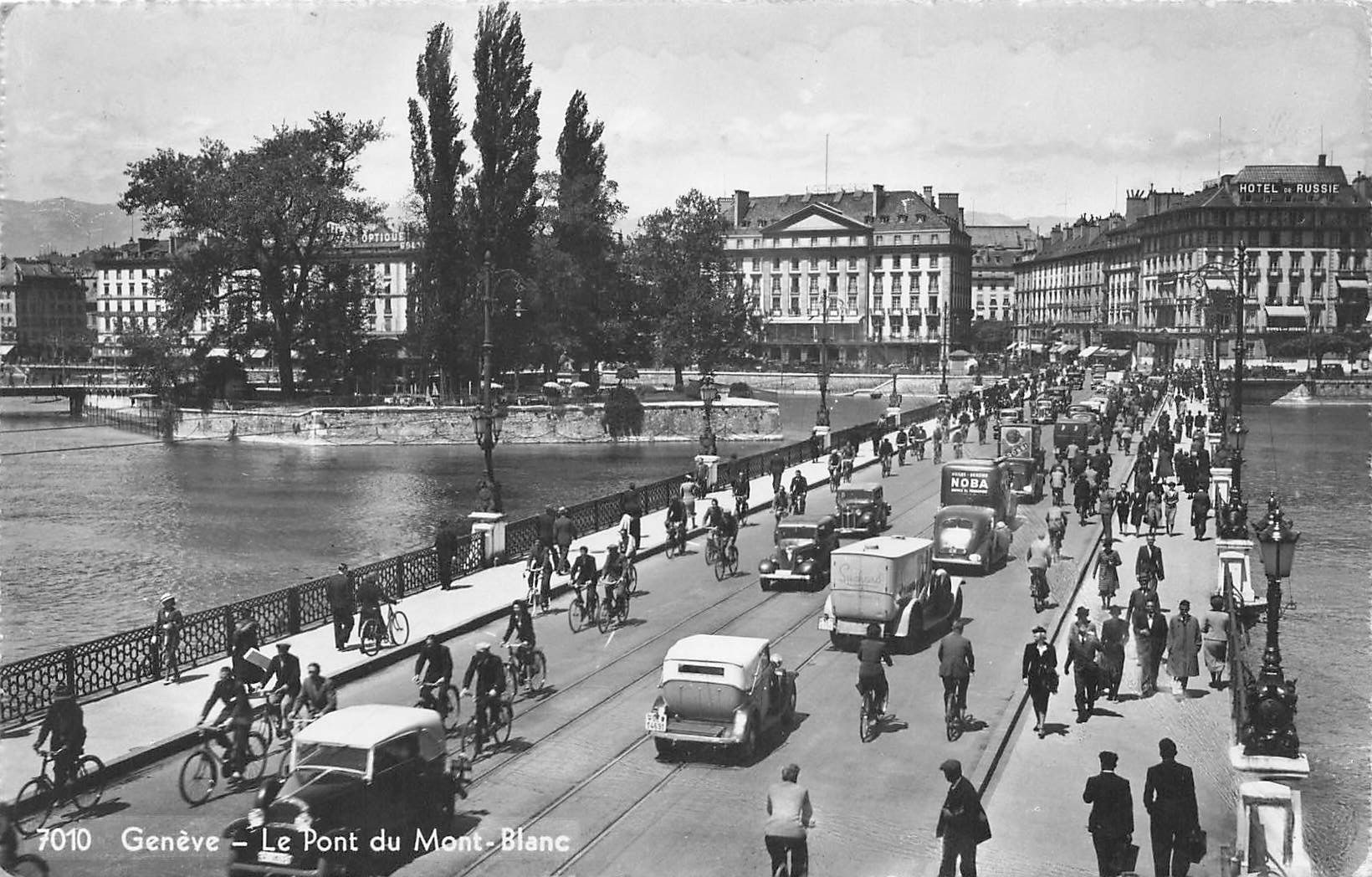 Cartoline postali: Genf (GE) Pont du Mont-Blanc Oldtimer – Usato da Biasca venduto da Blenio71