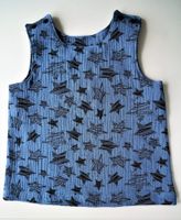 Trägershirt aus Musselin 92/98 mit Sternen - NEU