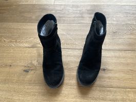 Graceland Black Suede Warm Winter Boots Size 39